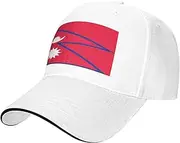 [SSIULUS] Flag of Nepal Casquette Cap Hats,Trucker,Baseball Cap with Snapback,Perfect for Summer,Golf