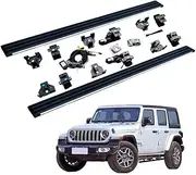 ADCCH Popular Aluminum Running Board Automatic Electric Power Side Step Compatible for Jeep Wrangler JL 4 Door Sahara Rubicon 2018 2019 2020 2021 2022 2023 2024