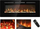 42 Inches Electric Fireplace Inserts, Recessed and Wall Mounted Fireplace Heater