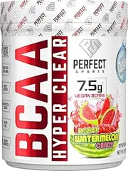 PERFECT Sports, BCAA Hyper Clear, 7.5G Vegan BCAAs 310G Intense Watermelon