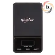 1x Scale WeighMax NJ-800 Black Digital Pocket Scale | Protective Cover | 800G