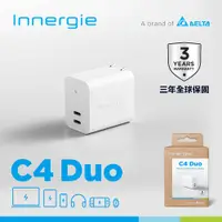 在飛比找PChome24h購物優惠-Innergie C4 Duo 45瓦 USB-C 雙孔萬用