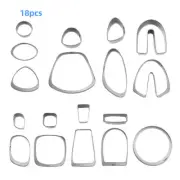 18PCS Polymer Clay Cutters Set Earring Jewellery Cutting Mold Tool Findings DIY