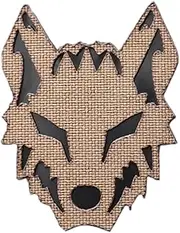 LEGEEON Small Tactical Wolf Patch Tan Coyote Military Morale Lasercut
