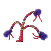 Kong Cat Connects Curlz Cat Toy Fun Spring Loaded Base Batting Active Play Bells