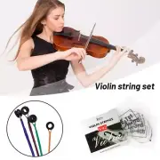 Violin Strings (x4) Steel Core Replacement Size 3/4 Full 4/4 (G-D-A-E)❉ Set B5T7