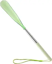 [Huamanxi] Premium Long Handle Shoe Horn 13" to 30" Adjustable Length Shoe Horn - Expandable and telescopic Plastic Telescopic ShoeHorn in Macaron Colors (green)