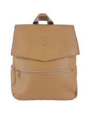 ELF PARKER Nappy Bag Backpack Vegan Leather Latte Diaper Mummy Mother Baby Gift