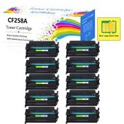 10PK CF258A Toner Compatible for HP 58A LaserJet Pro M404 M428fdw M304 with Chip