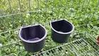 Set of 2 Feeder / Water Cups for Small Animal, Rabbit or Quail Wire Cages.