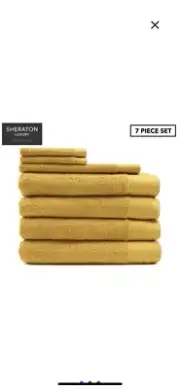 Sheridan Luxury Egyptian Face Washer|Hand Towel|Bath Towel| Bath Sheet|mustard