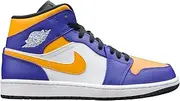 [Nike] Air Jordan 1 Mid Men's Shoes Dark Concord/Taxi-White-Black DQ8426-517 8