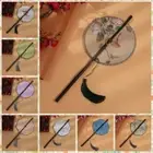 Rollable Long Handle Fan Ancient Style Group Fan for Summer