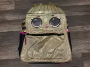 LOL Dolls Book bag Backpack Queen Bee Shiny Gold Sequins