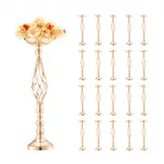 VEVOR 20PCS 58cm/22.83 Wedding Flower Vase Metal Gold Floral Stand for Table