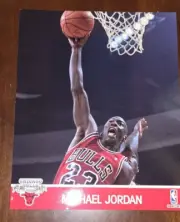 NBA Hoops Michael Jordan 23 Slam Dunk Action Shot Photo Picture Poster