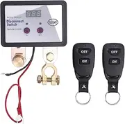 Car Battery Disconnect Switch with Remote Control for Auto Truck Boat, 240A High Current DC12 24V Power Shut Off Cut Off Switch, ABS and Metal Material, Instantaneous 1000A, 1x