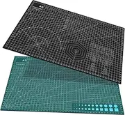 ZUNOXAZ 2 Pcs Cutting Mats Gridded Craft Cutting Mats for Sewing Quilting and Home Crafts Strong Construction with Measurements