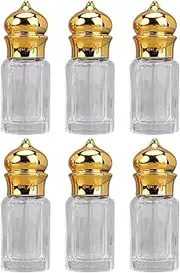 WOFASHPURET 6Pcs Roll Portable Glass Roller Essential Oil Bottles Refillable Small Perfume Container for DIY Blends Travel Friendly Design for Essential Oils and Liquid Makeup