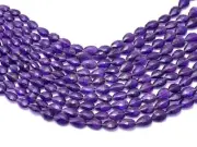 13 inch strand of natural Amethyst Pear Faceted 4x6-6x10mm beads.