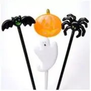 144 Halloween Appetizer~Cupcake~Snack Picks, Pumpkin, Bat, Ghost, Spider~Parties