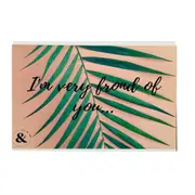 Sill & Sage Frond Card Blank Paper Note Personalised Greeting/Message/Post
