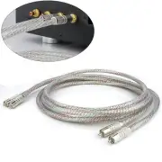 10 AWG Silver Plated OCC HiFi RCA Interconnect Audio Cable With RCA Plug 1 Pair