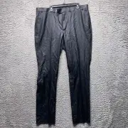 Kenneth Cole Pants Mens Gray 40 Unhemmed Shinny Flat Front Dress Suit