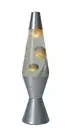 LAVA LAMP SILVER BASE 37CM CLEAR /SILVER METAL LAVA