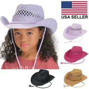 C.C Kids Girls 5-9 Years Western Adjustable Chin String Band Sequin Cowboy Hat