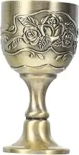 TIDTALEO Retro Goblet Rose Wine Essence Cup Zinc Alloy Liquor Cup for Home Party