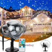 Outdoor Christmas Snowflake Projector LED Snowfall Laser Light Holiday Landscape