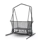 Outdoor Swing Hammock Chair with Stand Frame 2 Seater Bench Furniture