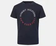 Tommy Hilfiger Youth Boys' Circular Graphic Tee / T-Shirt / Tshirt - Desert Sky