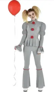 Women’s Pennywise IT Chapter 2 Clown Costume Size Large 10-12 Top Leggings New