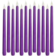 12 Pcs Flameless Taper Candles Decor Holiday LED Battery Tealight