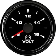 52mm Universal Car Voltmeter Waterproof Voltage Meter Volt Meters 8-16v LCD IP67 for Auto Boat Yacht RV Motorcycle Vehicle Voltmeter(BN)