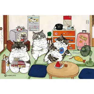 拼圖總動員 不思議的貓世界 黃金假期 70片 KORIRI 繪畫