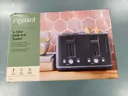 Figmint 4-Slice Wide Slot Toaster with Auto Shut-Off & Easy Controls