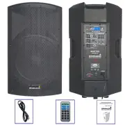 15" Powered 2-Way Audio Bluetooth Speaker TWS USB Karaoke Audio KTV DJs Speaker