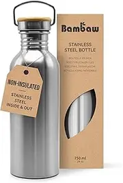 Bambaw 25 oz Stainless Steel Water Bottle | Reusable Metal Bottle