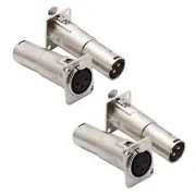 Audio Studio Amp Panel Mount Connector Adapter Plug With Soldering-Free Design