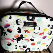 Lily Bloom Insulated Lunch Bag SUSHI CAT NINA SQUARE LUNCH BOX NWT