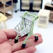 Miniature Garden Cart 1:6 Scale Diy Gifts for Girls Mini Shopping Cart