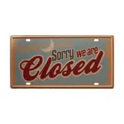 3xtin Sign Sorry We Are Closed Metal Tin Sign Vintage Retro Man Cave 150x300mm