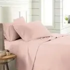 Southshore Super Soft Double Brushed California King Size Sheet Set, Pink Mic...