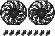 Universal Electric Cooling Fan 12in Vehicle Radiator Accessory 10pcs Blades Ideal for Cramped Areas