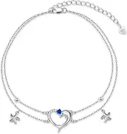 [HPQQ] Anklet Bracelets For Women 925 Sterling Silver Dolphin Turtle Mermaid Ankle Bracelet Anklets Jewelry Gifts for Women
