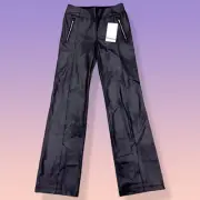 NWT Athleta Delancey Gleam Pants Pull On Stretch Zip Pockets Small Straight Leg