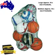 Mesh Ball Bag Sports Net Carry Bag Basketball Football Soccer Large Medium